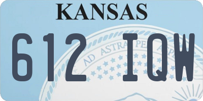 KS license plate 612IQW