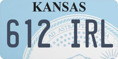 KS license plate 612IRL