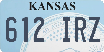 KS license plate 612IRZ
