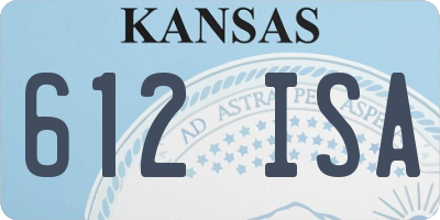 KS license plate 612ISA