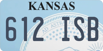 KS license plate 612ISB