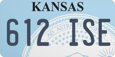 KS license plate 612ISE