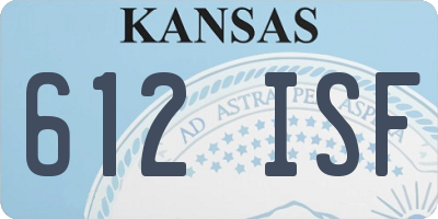 KS license plate 612ISF