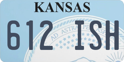 KS license plate 612ISH