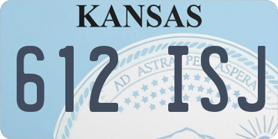 KS license plate 612ISJ
