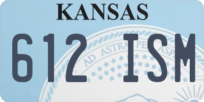 KS license plate 612ISM