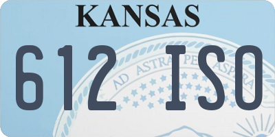 KS license plate 612ISO
