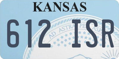 KS license plate 612ISR