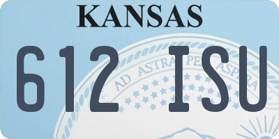 KS license plate 612ISU