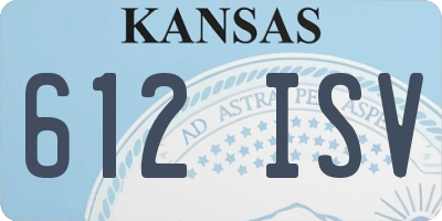 KS license plate 612ISV