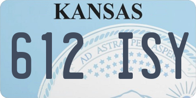 KS license plate 612ISY