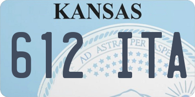 KS license plate 612ITA