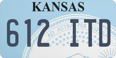 KS license plate 612ITD