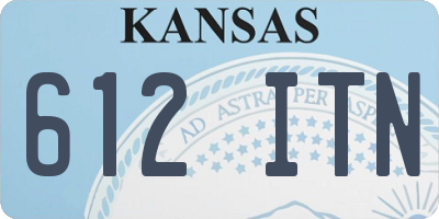 KS license plate 612ITN