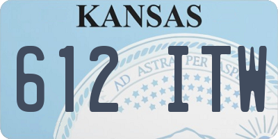 KS license plate 612ITW