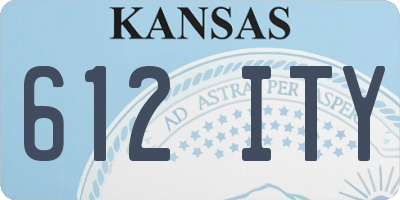 KS license plate 612ITY