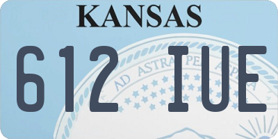 KS license plate 612IUE