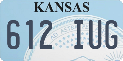 KS license plate 612IUG