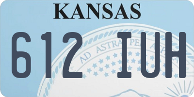 KS license plate 612IUH