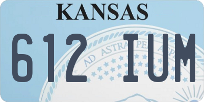 KS license plate 612IUM