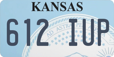 KS license plate 612IUP