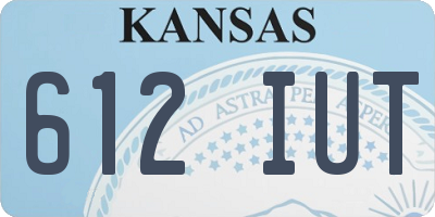 KS license plate 612IUT