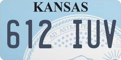 KS license plate 612IUV