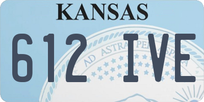KS license plate 612IVE