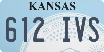 KS license plate 612IVS