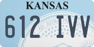 KS license plate 612IVV