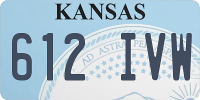 KS license plate 612IVW