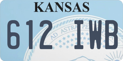 KS license plate 612IWB