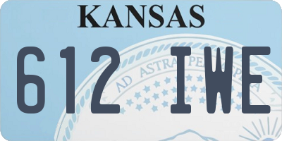 KS license plate 612IWE