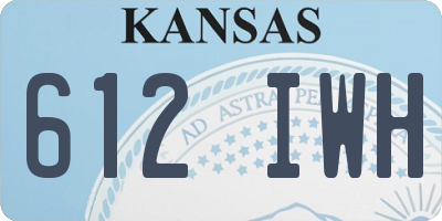KS license plate 612IWH