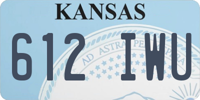 KS license plate 612IWU