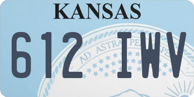 KS license plate 612IWV