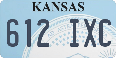 KS license plate 612IXC