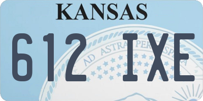 KS license plate 612IXE