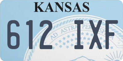 KS license plate 612IXF