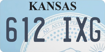 KS license plate 612IXG