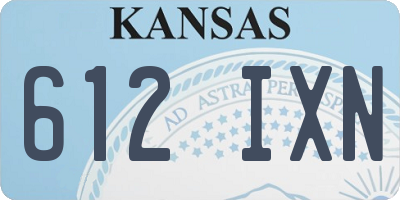 KS license plate 612IXN