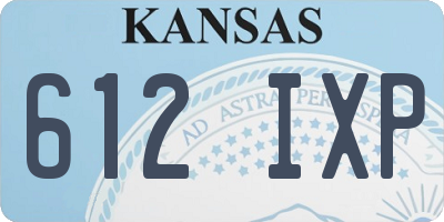 KS license plate 612IXP