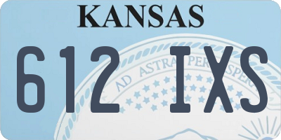 KS license plate 612IXS