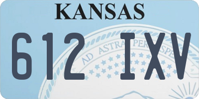 KS license plate 612IXV