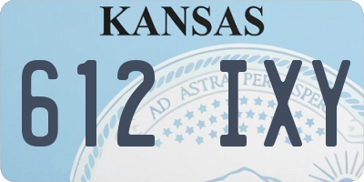 KS license plate 612IXY