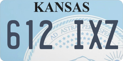 KS license plate 612IXZ