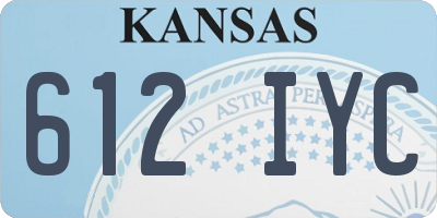 KS license plate 612IYC