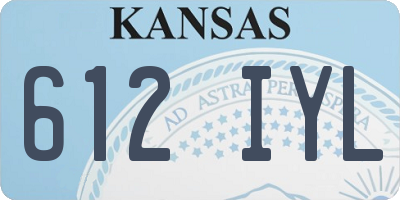 KS license plate 612IYL