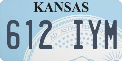 KS license plate 612IYM