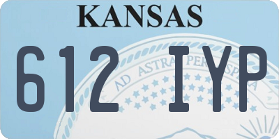 KS license plate 612IYP